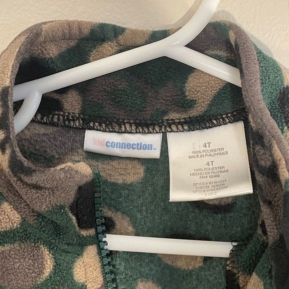 Kid Connection 4T quarter zip pullover camo fleece jacket - Picture 5 of 5